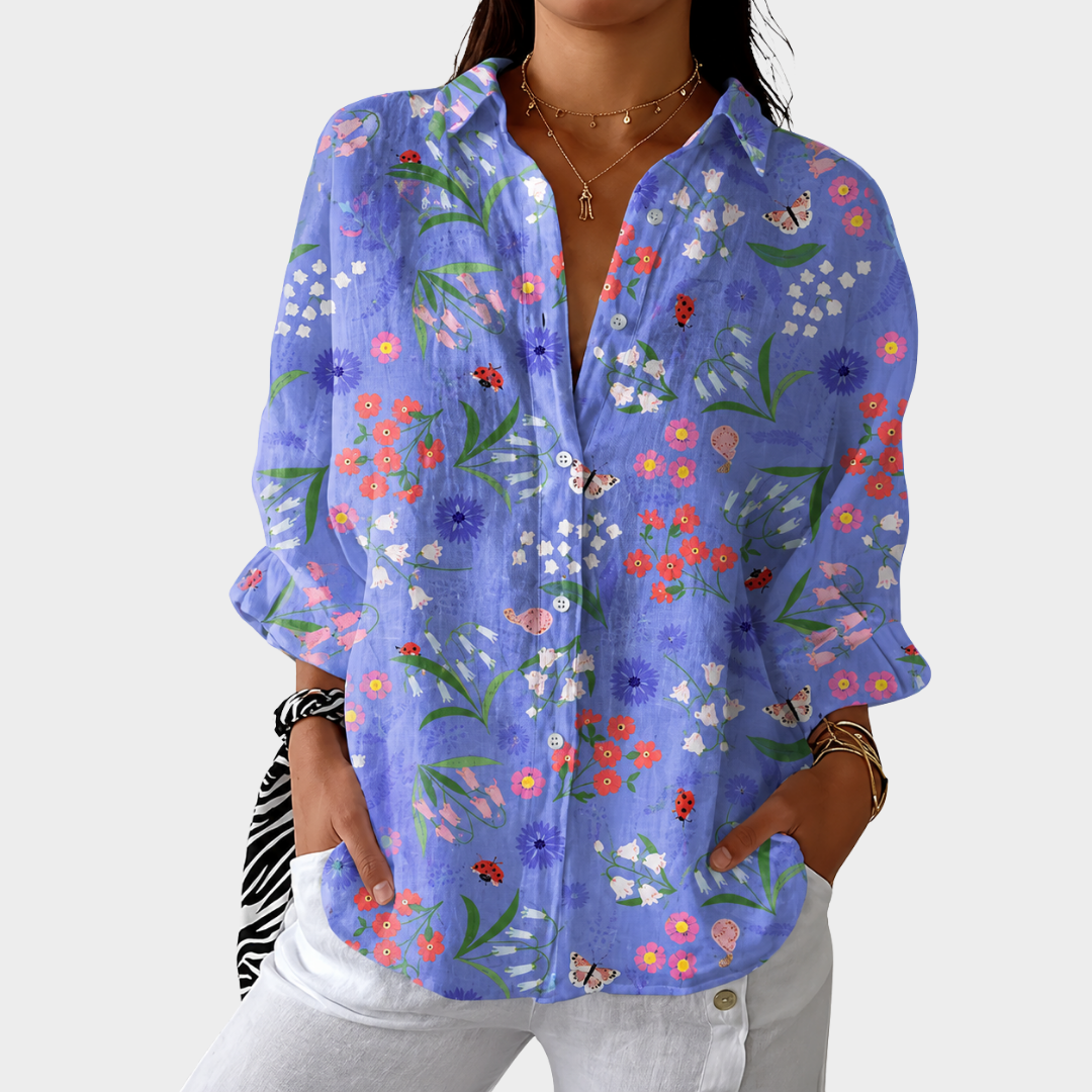 Blusa Malva estampada, ligera y colorida
