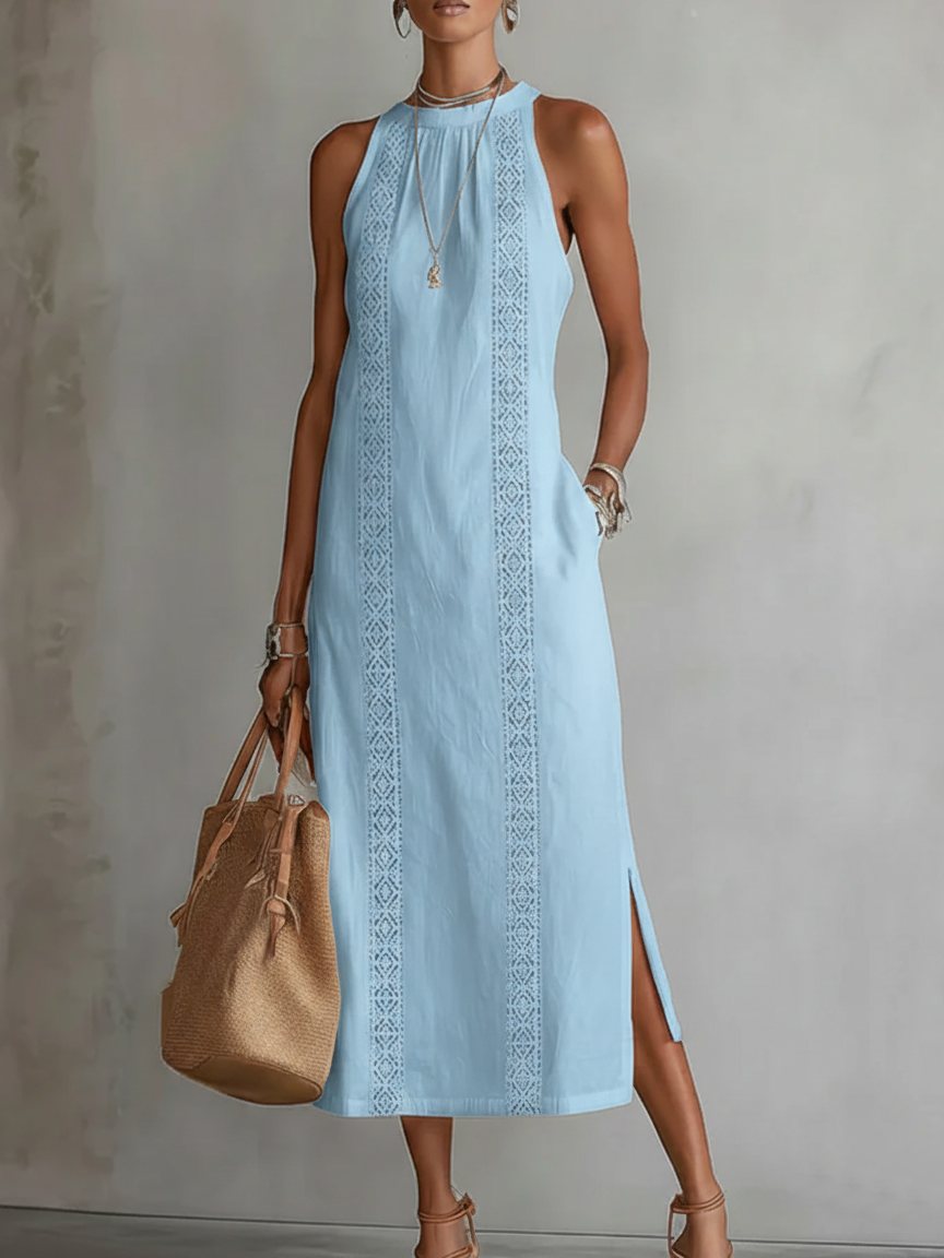 Alba | Vestido Midi Cuello Alto