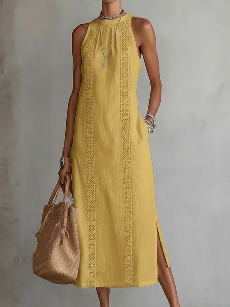 Alba | Vestido Midi Cuello Alto