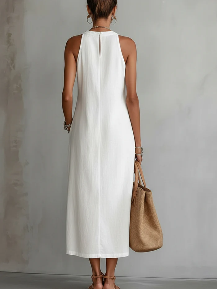 Alba | Vestido Midi Cuello Alto