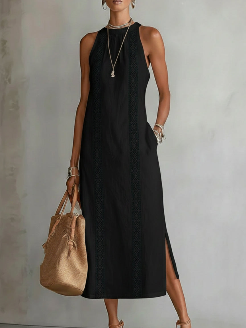 Alba | Vestido Midi Cuello Alto
