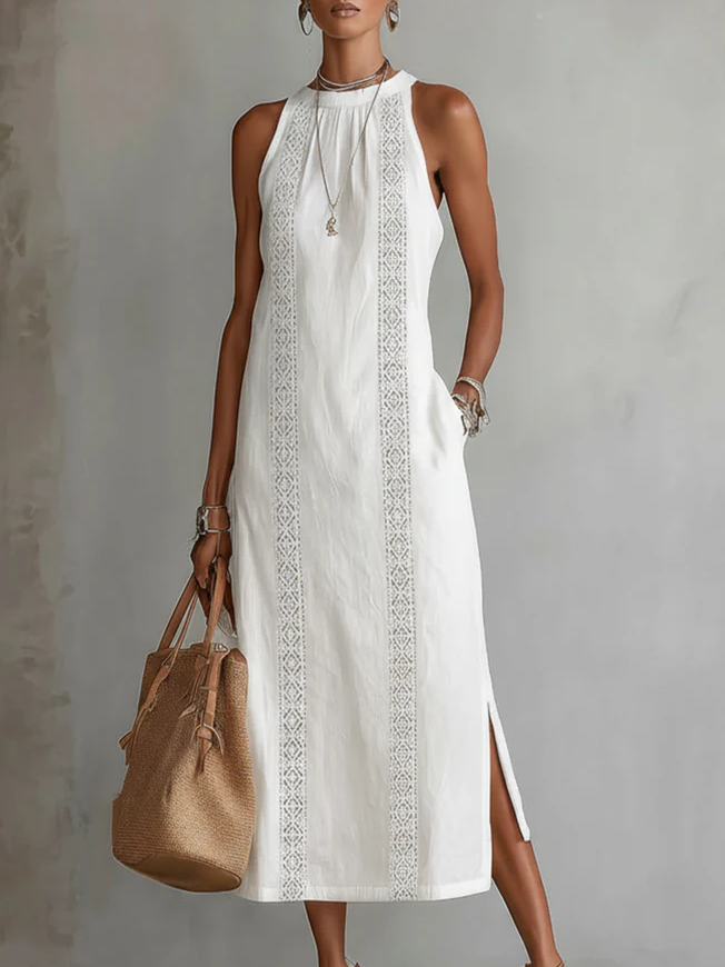 Alba | Vestido Midi Cuello Alto