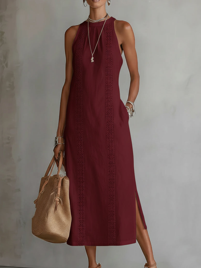 Alba | Vestido Midi Cuello Alto